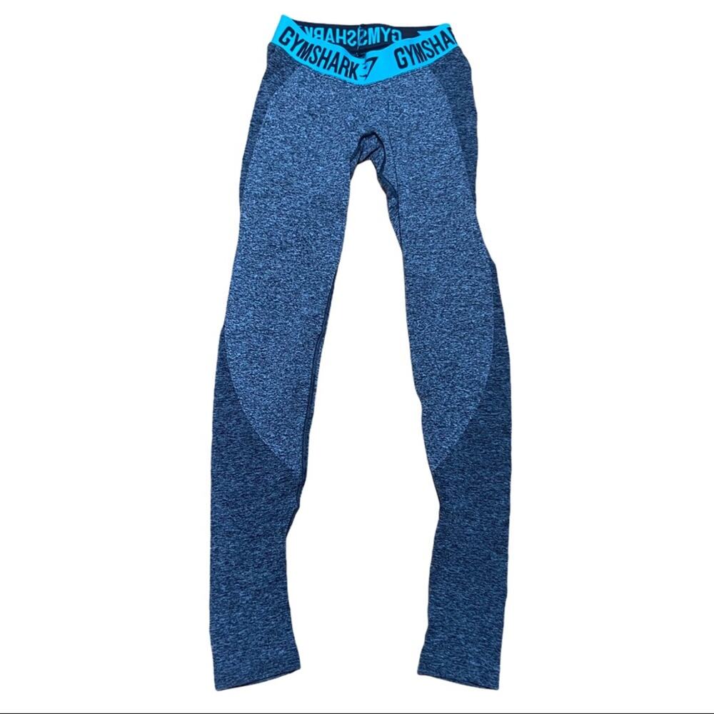 Gymshark Flex Leggings In Charcoal Marl Dusky Teal Women's Size XS